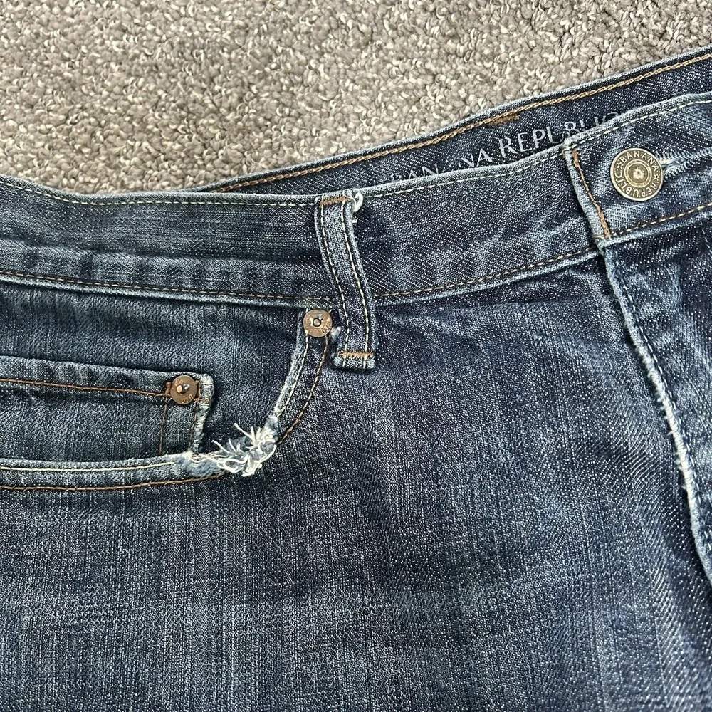Banana Republic Mens Bootcut Jeans 34x34 Medium Wash Faded 100% Cotton